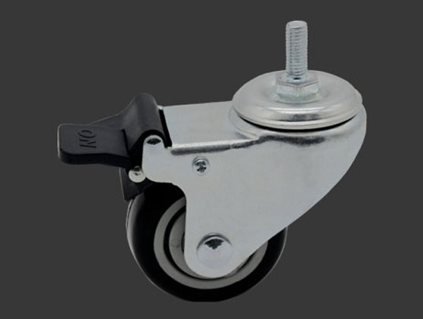 Screw cardan with brake casters